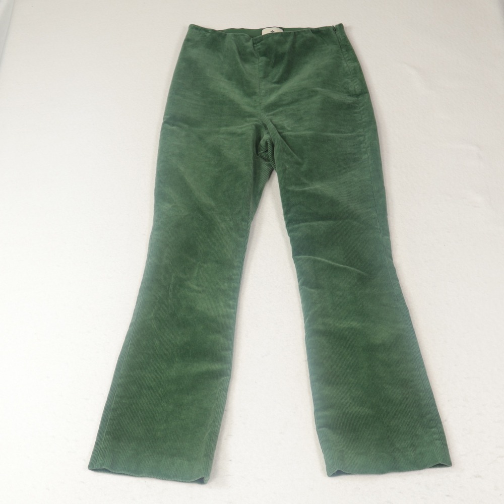 Tuckernuck Corduroy Ashford Pants Womens M (28x24.5) Green Cropped Kick Flare